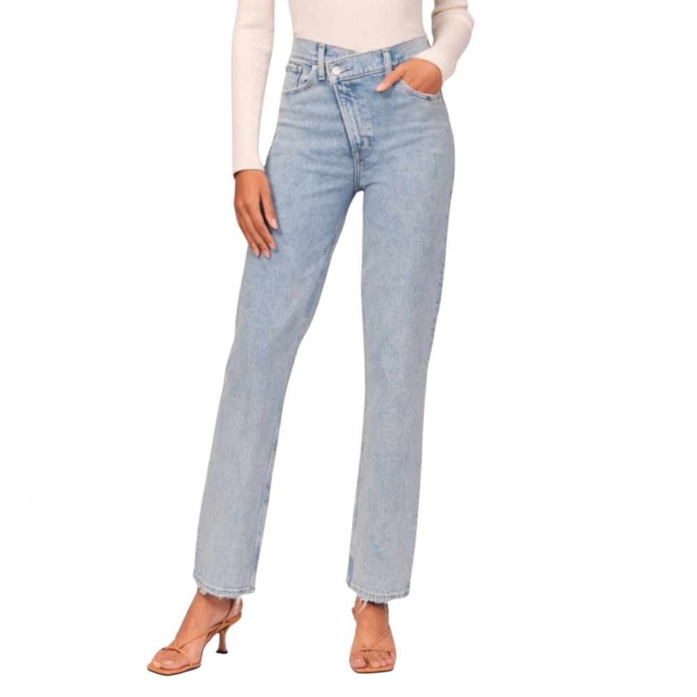 Abercrombie & Fitch Light Wash Straight Leg Jeans